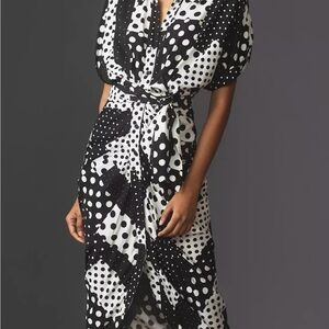 NWT Le Superbe Mikos Polka Dot Wrap Dress Sz. 8